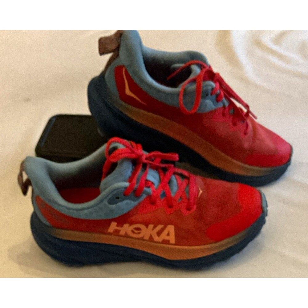 HOKA ONE ONE Challenger ATR 7 GTX Gore-Tex Waterproof Trail Running Blue/Red 6B
